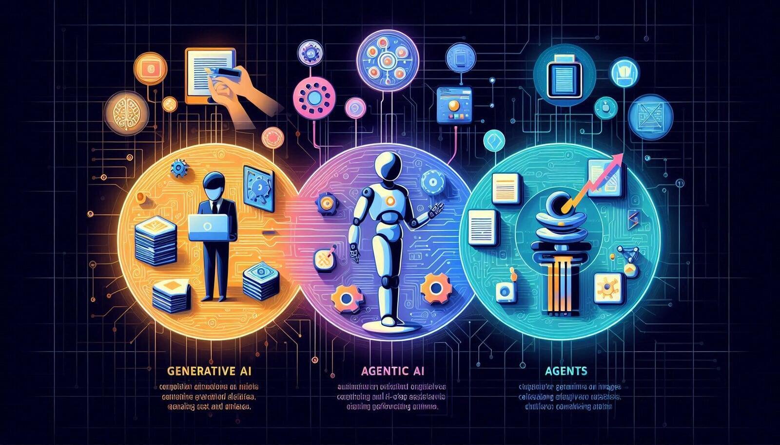 Generative AI vs. Agentic AI vs. AI Agents 
